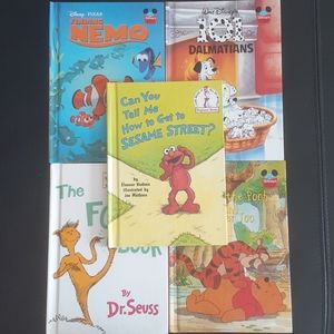5 books from Disney and Dr. Seuss